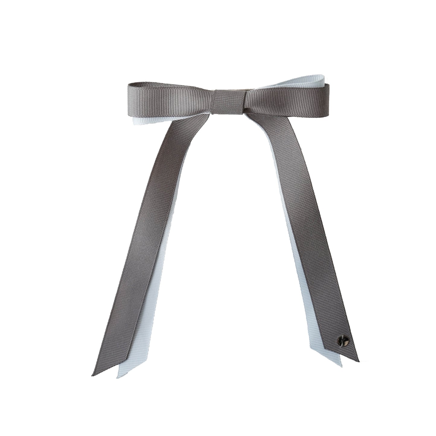 グレーバレッタ / Gray Ribbon Barrette