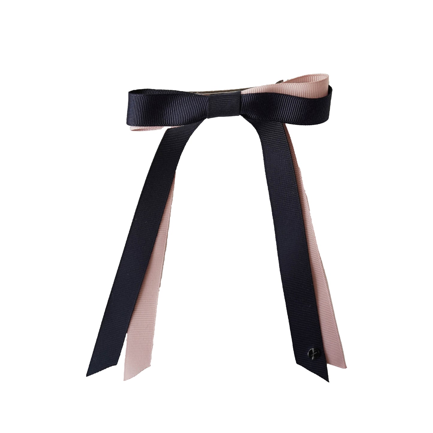 ネイビーバレッタ / Navy Ribbon Barrette