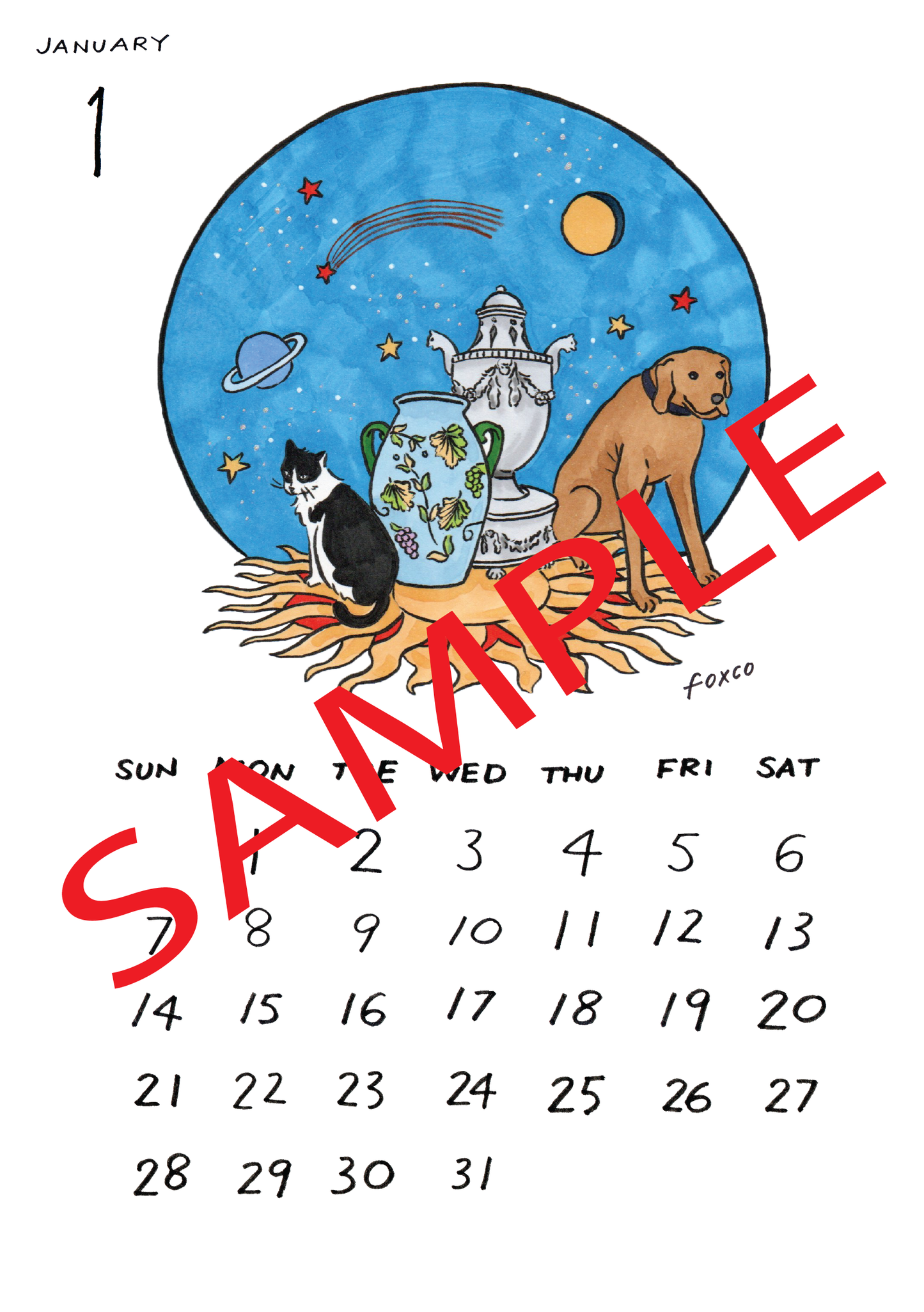2024 カレンダー Calendar