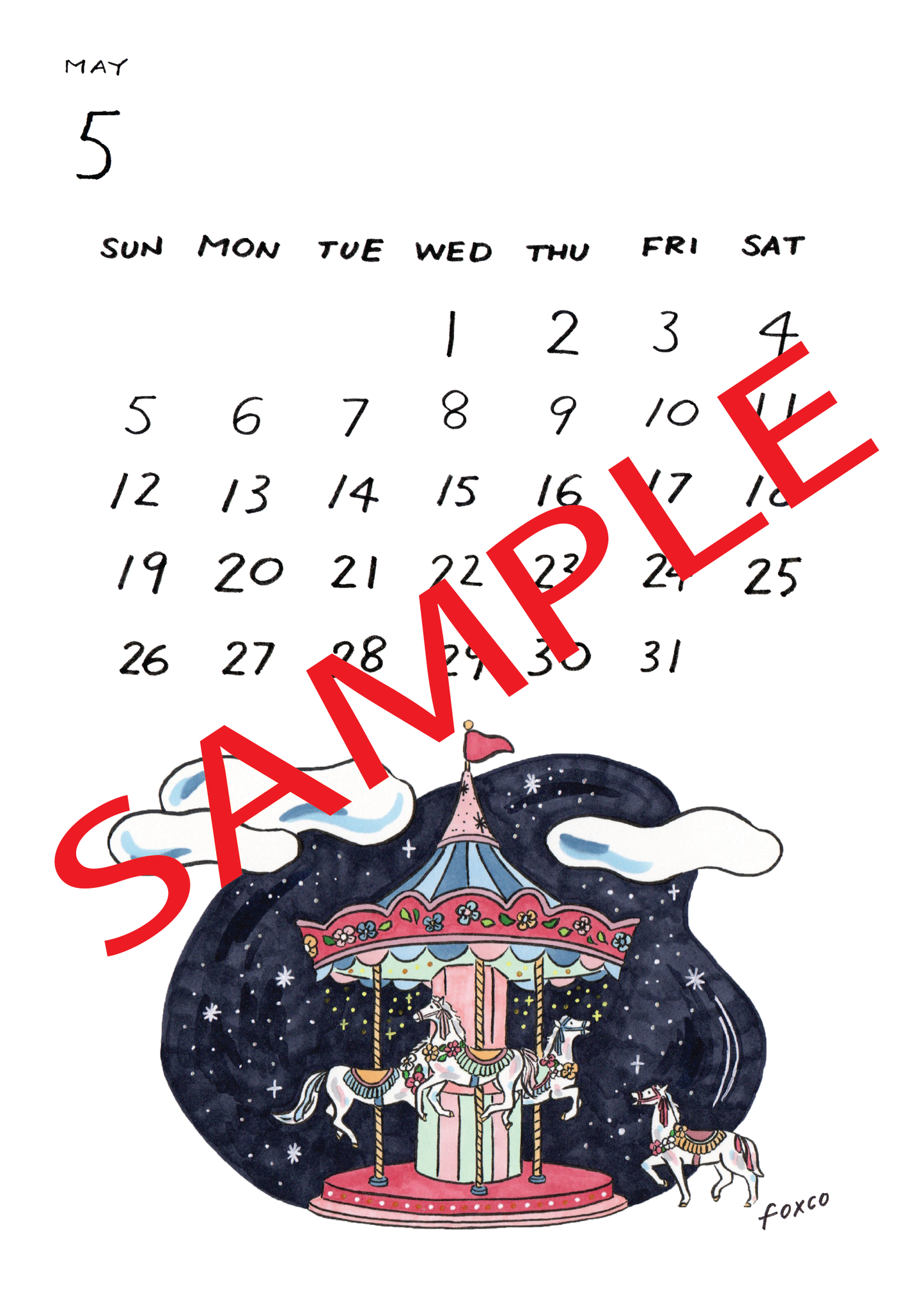 2024 カレンダー Calendar